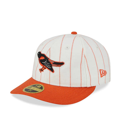 Baltimore Orioles 59FIFTY Retro Crown MLB Cooperstown Stripe White Cap