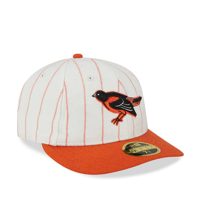 Baltimore Orioles 59FIFTY Retro Crown MLB Cooperstown Stripe White Cap