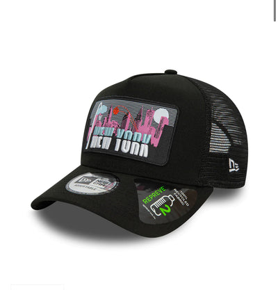 New Era Trucker License Plate Black Cap