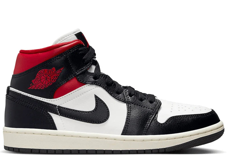 JORDAN 1 MID 'BLACK SAIL GYM RED'