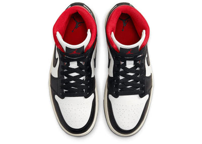 JORDAN 1 MID 'BLACK SAIL GYM RED'