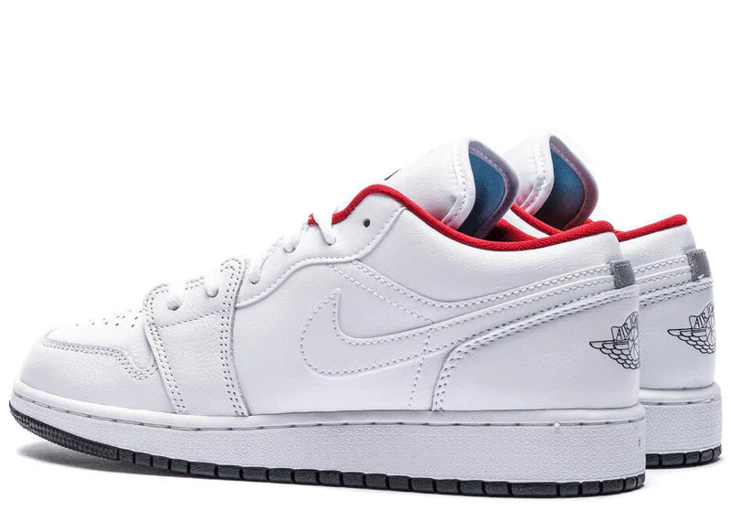 JORDAN 1 LOW WHITE GYM RED BLACK