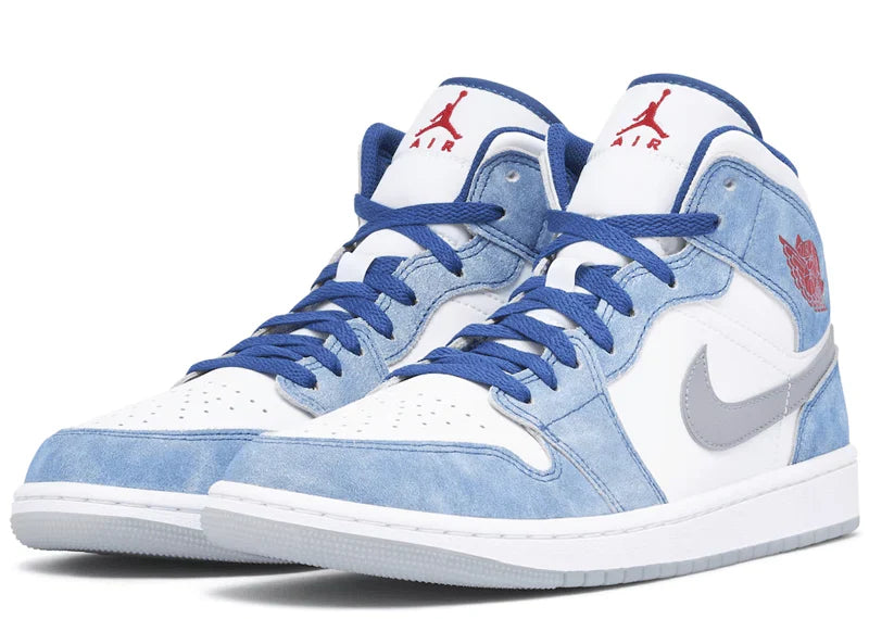 JORDAN 1 MID FRENCH BLUE FIRE RED