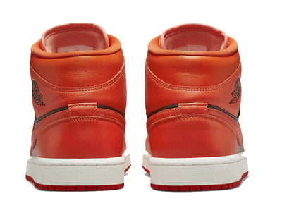 JORDAN 1 MID ORANGE BLACK