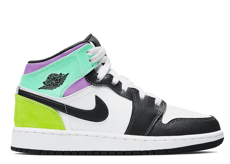 JORDAN 1 MID PASTEL BLACK TOE