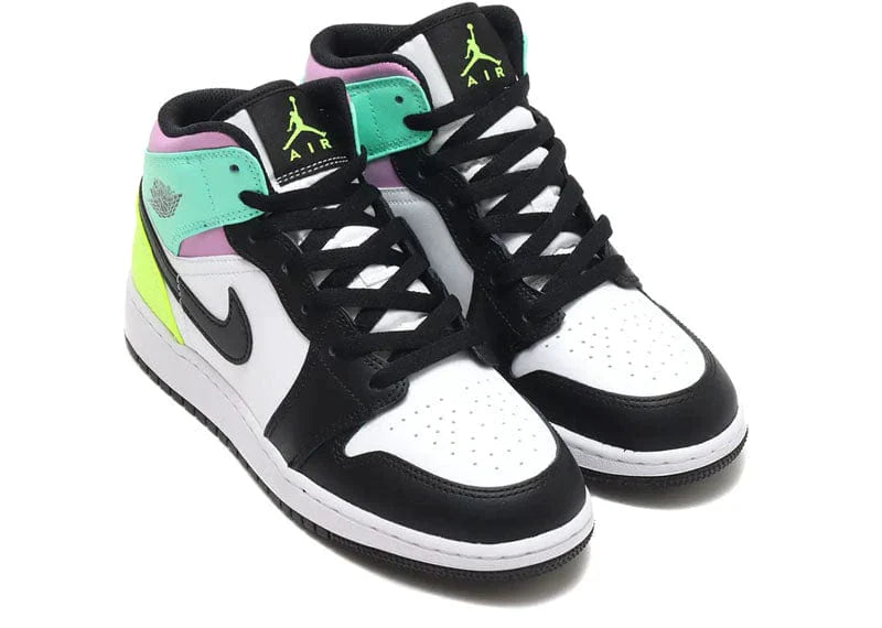 JORDAN 1 MID PASTEL BLACK TOE