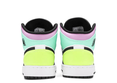 JORDAN 1 MID PASTEL BLACK TOE