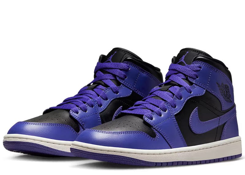 JORDAN 1 MID PURPLE BLACK