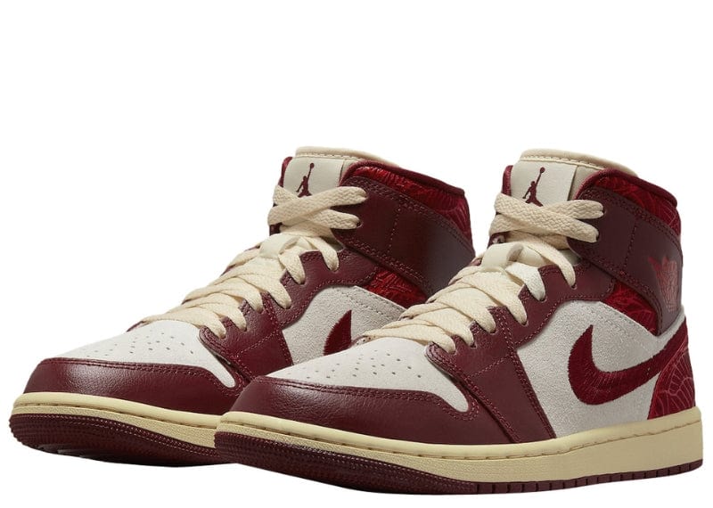 JORDAN 1 MID SE TIKI LEAF TEAM RED