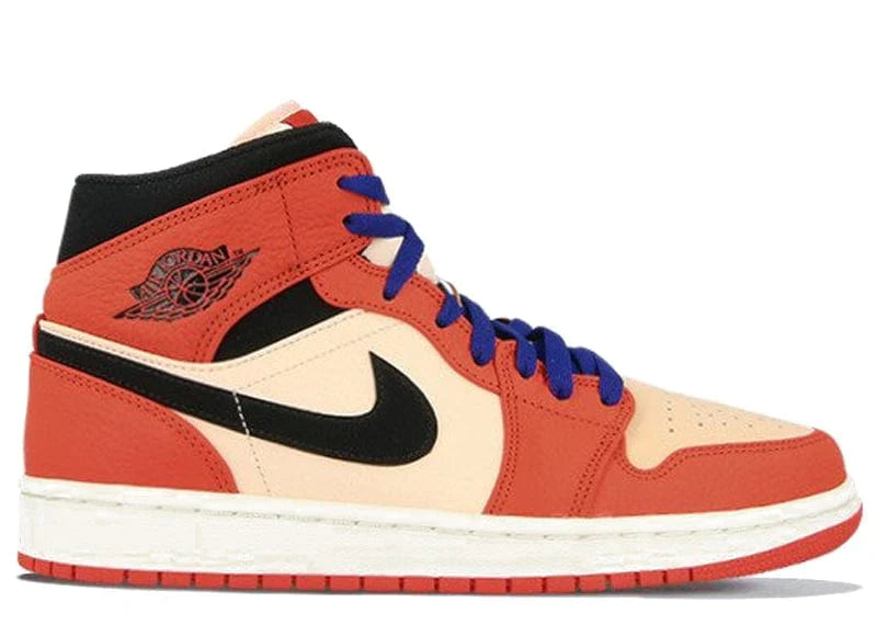 JORDAN 1 MID TEAM ORANGE BLACK