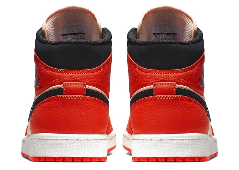 JORDAN 1 MID TEAM ORANGE BLACK
