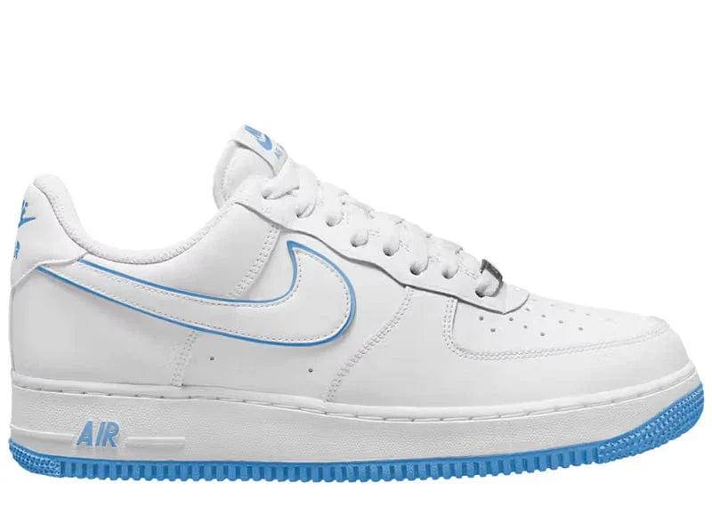 NIKE AIR FORCE 1 '07 LOW WHITE UNIVERSITY BLUE SOLE
