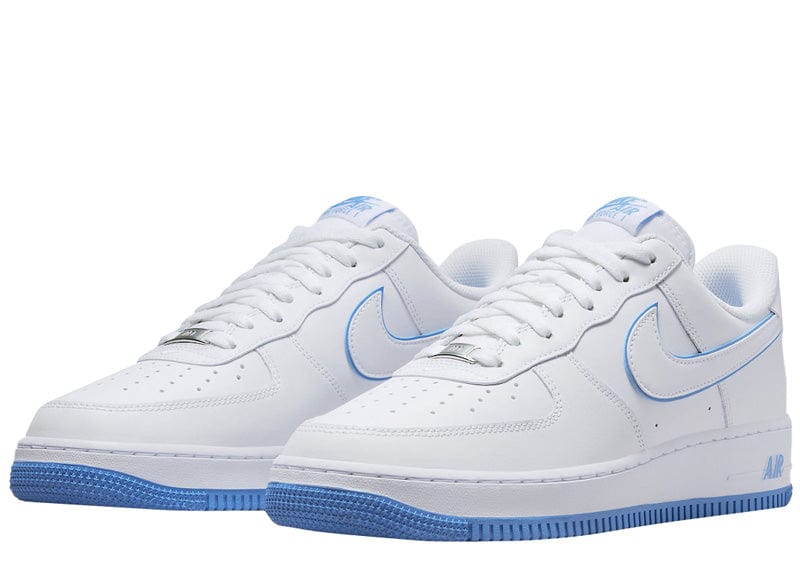 NIKE AIR FORCE 1 '07 LOW WHITE UNIVERSITY BLUE SOLE