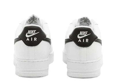 NIKE AIR FORCE 1 LOW '07 WHITE BLACK PEBBLED LEATHER