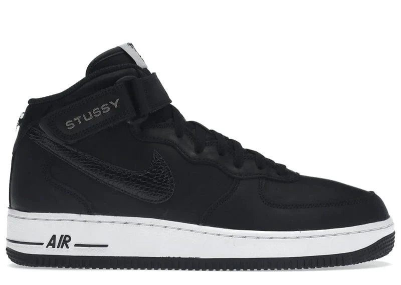 NIKE AIR FORCE 1 MID STUSSY BLACK WHITE