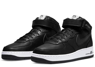 NIKE AIR FORCE 1 MID STUSSY BLACK WHITE