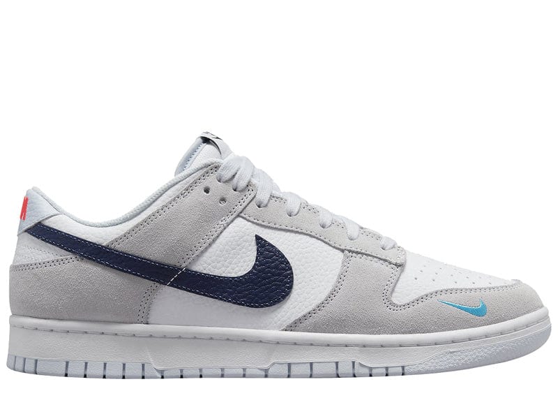 NIKE DUNK LOW WHITE GREY NAVY AQUA MINI SWOOSH