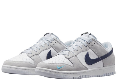 NIKE DUNK LOW WHITE GREY NAVY AQUA MINI SWOOSH