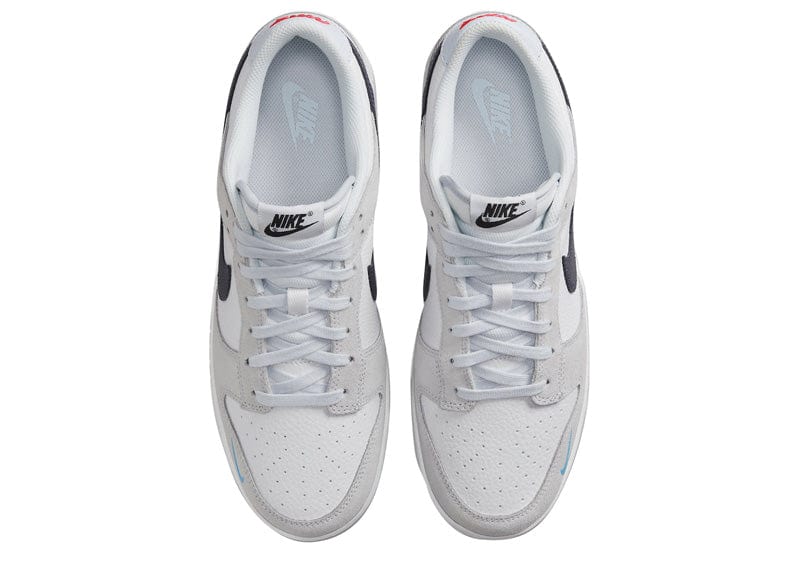 NIKE DUNK LOW WHITE GREY NAVY AQUA MINI SWOOSH